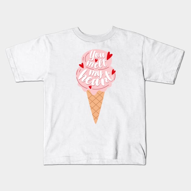 You melt my heart Kids T-Shirt by Valentina